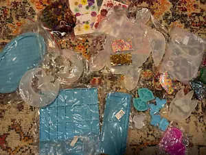 Silicon Mold Lot all NEW 13 molds and resin fillers - Picture 1 of 6