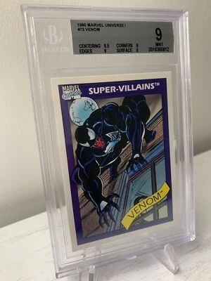 1990 Impel Marvel Universe 1 set #73 Venom Graded BGS 9 ⬜️ Pop 13 - Image 1 of 2