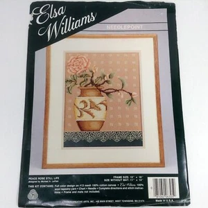 Elsa Williams Needlepoint Kit Peace Rose Still Life by Michael A LeClair 11x14 - Picture 1 of 4