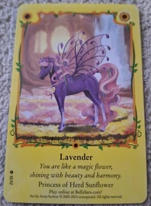 Bella Sara Sunflowers 23/55 Regular Lavender Trading Collector Card - Bild 1 von 1