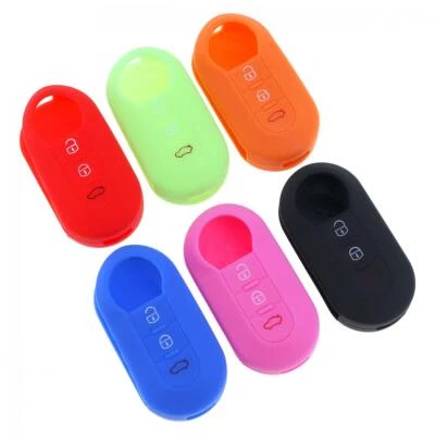 Replacement Silicone Flip Car Remote Key Cover Case Fob Shell Fit for Fiat 500 - Image 1 of 4