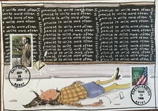 HNLP Hideaki Nakano 3533 3283 Fermi Flag Over Chalkboard Greeting Card 