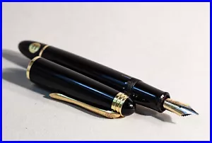 GEHA 720 REGENT Reservetank Kolben Füller OM Oblique MEDIUM 14K 585 Gold Feder - Bild 1 von 7