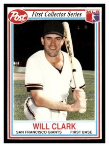 1990 Post Cereal #7 Will Clark - San Francisco Giants