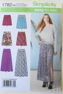 Simplicity 1782 Easy To Sew Misses Skirts 4 Lengths Sewing Pattern Sz 6-14 - Picture 1 of 1