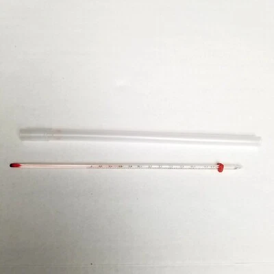 Termómetro de vidrio de laboratorio NUEVO 110C sin mercurio rojo alcohol científico STEM Foto 1 de 4