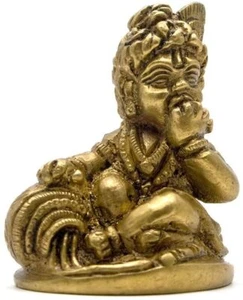 Bal Gopal Statue Brass Little Krishna Hindu God Religious Idol Puja 2.5 inch - Picture 1 of 2
