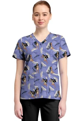 Tooniforms Cherokee Licensed V-Neck Print Top TF796 PRPW True Pathways - Image 1 of 4