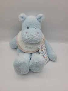 NWT Uncle Beans Huggle-Fluffs Blue Hippo Stuffed Plush With Rattle Inside Wubbie - Picture 1 of 8