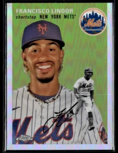 2023 Topps Chrome Platinum Anniversary #369 Francisco Lindor Refractor Mets - Picture 1 of 2