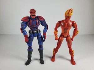 ToyBiz Marvel Legends Series 2 Human Torch And Face Off Red Skull 6" Figures - Picture 1 of 12