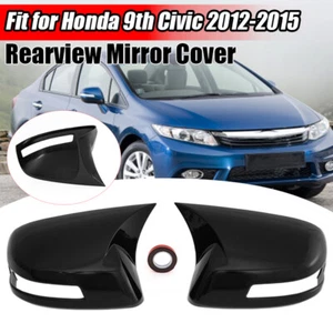 Left+Right OX Horn Door Side Mirror Cover Caps For Honda Civic 2012-2015 2013 - Bild 1 von 8