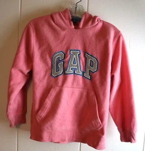 Vintage Y2K Girls 8 Pink Gap Hoodie Fleece Reflective Logo Sweatshirt - Picture 1 of 7