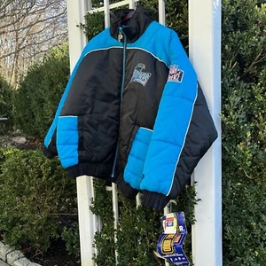 NWT New 90s Vintage Men’s NFL Carolina Panthers Pro Player Winter Coat Large - Picture 1 of 15