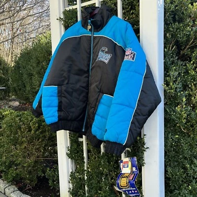 Novo com etiquetas Casaco de Inverno Masculino Vintage Anos 90 NFL Carolina Panthers Jogador Profissional Grande - Imagem 1 de 4