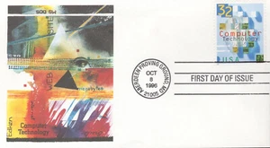 1996 FDC - Scott# 3106 - Computer Technology - Edken Cachet Flap/OK - Picture 1 of 1