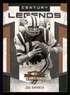 2009 Donruss Threads Century Legends #9 Joe Namath - Image 1 of 2