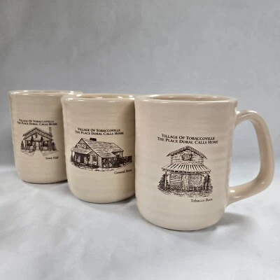 Doral Cigarettes Village of Tobaccoville — керамические кофейные кружки США — набор из 3 - Изображение 1 из 4