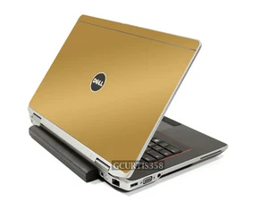 GOLD Vinyl Lid Skin Cover Decal fits Dell Latitude E6520 E6530 Laptop - Picture 1 of 1