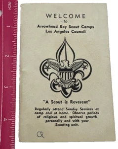 Welcome to Arrowhead Boy Scout Camps LA Council Religious Booklet 1950s - Picture 1 of 4