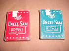 WW2 ERA UNCLE SAM PLAYING CARDS-TWO DECKS-DATED 1942
