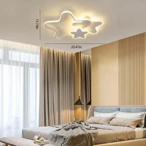 37W Acrylic Star shape LED Ceiling Light Living Room Decoration Lamp with Remote - Picture 1 of 11