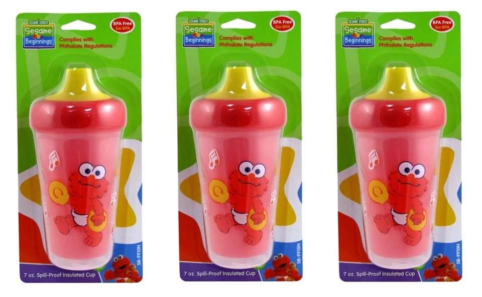 Утепленная чашка BL Sesame Beginnings Spill Proof Asst 6+ M 7 унций X 3 упаковки - Изображение 1 из 1