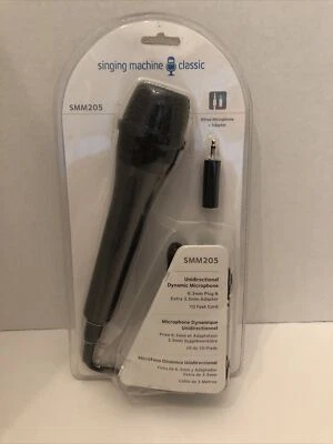 Singing Machine SMM-205 Unidirectional Dynamic Microphone with 10 Ft. CordBla... - Image 1 of 4