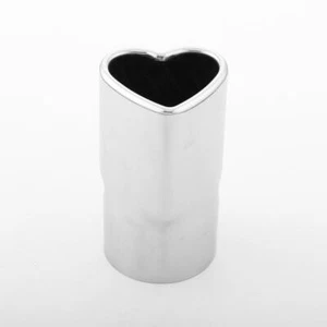 Polished Weld On Stainless Steel 3" Inlet Exhaust Tip Heart Shape 3.25"x3" Out - Bild 1 von 6