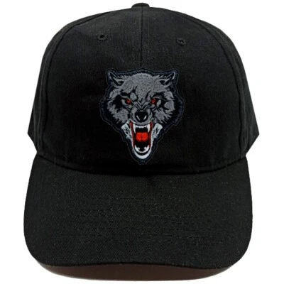 Gorra bordada de lobo de béisbol animal salvaje salvaje solitario motociclista elige color gorra Foto 1 de 2