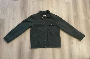 Flint And Tinder Fully Flannel Lined Waxed Trucker Jacket Dark Green Size L - Picture 1 of 9