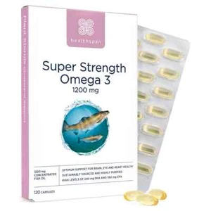120 Healthspan Super Strength Omega 3 1200mg Capsules - 4/2026 - Picture 1 of 1