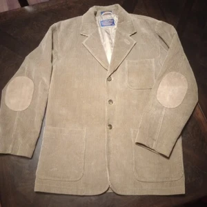 Pendleton Cord Jacke Herren L Khaki Braun Baumwolle Sport Mantel Blazer Style - Bild 1 von 14