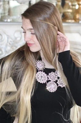 BEST EVER KATE SPADE NEW YORK AUTHENTIC "ICE QUEEN" BIB NECKLACE HUGE RARE! - Image 1 of 4