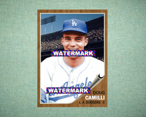 Doug Camilli Los Angeles Dodgers 1962 Style Custom Baseball Art Card
