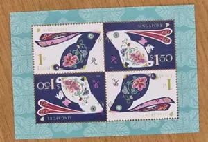 Singapore 2023 ANNO DEL CONIGLIO MINI PANNELLO FOGLIO RICORDO DA COLLEZIONE 4 FRANCOBOLLI MNH - Foto 1 di 2