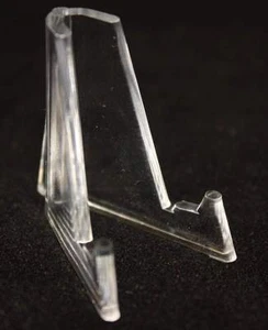 25 SOPORTES DE EXHIBICIÓN CABALLETE para Monedas Desafío Matchbook Soporte para Cuchillo PLÁSTICO TRANSPARENTE - Imagen 1 de 6