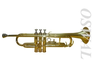 TROMPETA CYBER MONDAY TROMPETA NUEVO LATÓN ACABADO Bb LLAVES TROMPETA LATÓN NATURAL  - Imagen 1 de 2