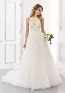 NUEVO Vestido de Novia Mori Lee Madeline Gardner Estilo 2187 Analiese, Talla 16 - Imagen 1 de 4