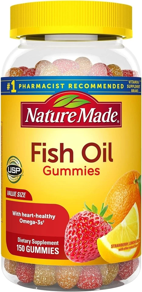 Nature Made Fish Oil Adult Gummies Nutritional Supplements Value Size 150 Coun