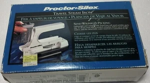 Proctor-Silex Travel Steam Iron #12565 Compact manual carrying case preowned NEW - Picture 1 of 8