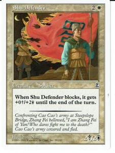 MAGIC THE GATHERING, MTG, PORTAL 3 COMMON CARD SHU DEFENDER - Picture 1 of 1