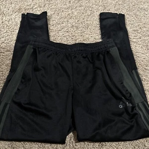 Adidas Joggers Mens Medium Aeroready Primegreen Black Gray Zip Leg Breathable - Picture 1 of 4