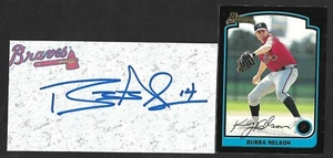 Bubba Nelson ( RHP MINORS 2000-09 ) ATL CIN SIGNED AUTOGRAPH AUTO 3x5 INDEX COA - Picture 1 of 1
