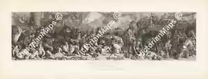 Póster con impresión artística de Sharpe Maclise 1875 grabado de batalla de la muerte de Nelson Trafalgar - Imagen 1 de 7