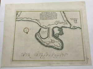 ALGIERS 1752 NICOLAS BELLIN NICE ANTIQUE SEA CHART 18TH CENTURY - Picture 1 of 7