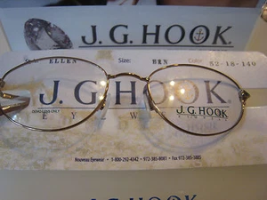 J G HOOK EYEGLASS FRAMES Style ELLEN Sz. 52-18-140 BROWN Free UNGER CASE - Picture 1 of 5