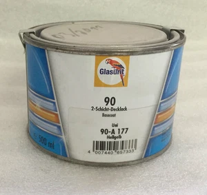 Glasurit Pintura Mezcla Al Agua 90-A 177 Uni Amarillo Claro 0,5 Litro - Imagen 1 de 1