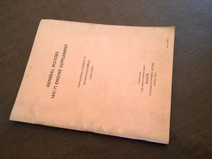  DETROIT GM DIESEL ENGINE 16V 71 SUPPLEMENT MANUAL BOOK EUCLID - Picture 1 of 1