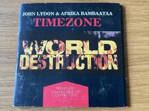 John Lydon & Afrika Bambaataa 3” CD World Destruction Timezone Virgin Records - Picture 1 of 8